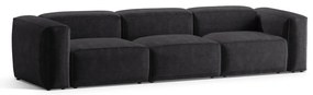 Ciemnoszara sztruksowa sofa 364 cm Bergano – Cosmopolitan Design
