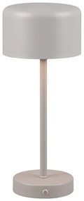 Jasnoszara lampa stołowa LED ze ściemniaczem (wys. 30 cm) Jeff – Trio