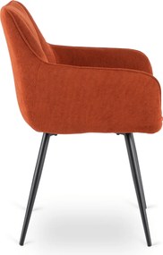 Krzesło Tapicerowane do Salonu NAWARA Rude Nowoczesne