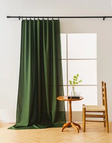 Ciemnozielona zasłona OXFORD 140x250 cm Zawieszanie: Metalowe pierścienie