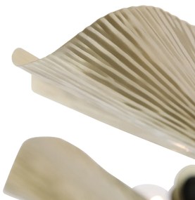 Orientalna lampa sufitowa mosiężna z czarną 3-światłową - LoukaKolonialny Oswietlenie wewnetrzne