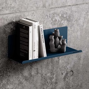 Metalowa półka ścienna Modern Joanne 40 cm, kolor granatowy