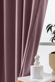 Jasnofioletowa zaciemniająca zasłona VELVET 140x270 cm Zawieszanie: Taśma z wiązaniami