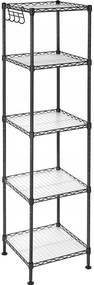 Czarny metalowy regał w stylu loft M8-P67