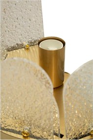 Szklany kinkiet w kolorze złota Gris – Mauro Ferretti