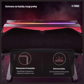 Podkładka ochronna na biurko Diablo X-Forge 120 cm, Bloody Mary
