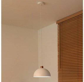 Duolla - Lampa wisząca na przewodzie IRONLINE 1xE27/15W/230V śr. 27 cm biała/miedziana