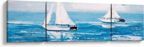Obraz - Obraz jachtów na morzu (170x50 cm)