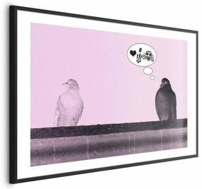 Plakat Zaloty 42x29,7 cm z ramą czarną z marginesem ARTGEIST B