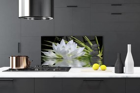 Panel Szklany do Kuchni Harmonijne Lilie na Stawie