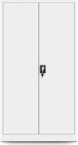 Dwudrzwiowa szafa aktowa z sejfem Tomasz 90x45x185 cm biała