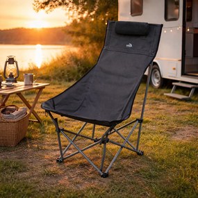 Cattara 13467 Składane krzesło kempingowe MeritFold i, czarne