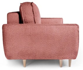 Czerwona rozkładana sofa z materiału bouclé 215 cm Patti – Bonami Selection