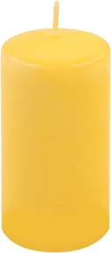 Zestaw świec słupkowych, 11,5 cm, Ø 6 cm, żółty, 6 sztuk.