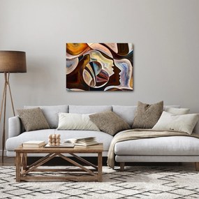 Obraz - Abstrakcja głów (70x50 cm)