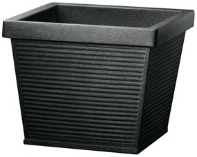 Donica ogrodowa kwadratowa Fokus 40 x 40 x 33 cm czarna PATIO