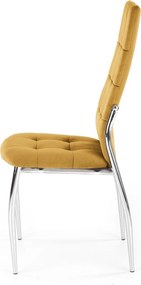 Krzesło z tkaniny velvet bez podłokietników K416