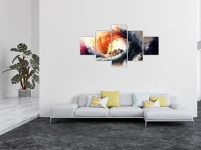 Obraz - W wirze powodzi, akwarela (125x70 cm)