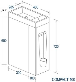 Zestaw mebli łazienkowych Compact 400