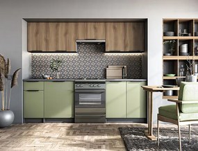 Zestaw mebli kuchennych orzech + pistacja N6-D89