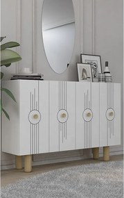 Komoda – 120 cm – Biała – Melamina