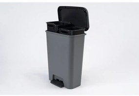 Plastikowy kosz na śmieci segregowane na pedał 23+23 l Compatta – Curver