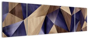 Obraz - 3D drewniane trójkąty (170x50 cm)