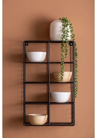 Czarna wielopoziomowa stalowa półka 30 cm Reja – PT LIVING