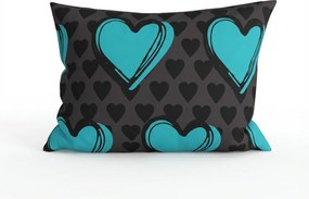 Poszewka na poduszkę z mikrofibry KASUGA 50x70 cm, turkusowy