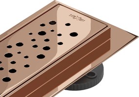 Mexen Flat 360° M12 odpływ liniowy obrotowy 50 cm, różowe złoto - 1621050-40