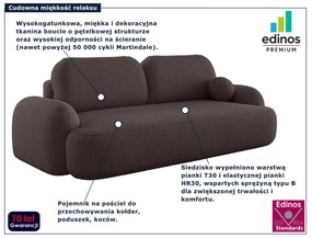 Brązowa sofa z pojemnikiem i funkcją spania E3-C46