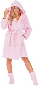 Szlafrok damski Nancy Pink + skarpety L/XL