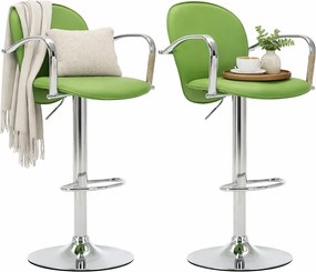 Zielone hokery z podłokietnikami P0-P47