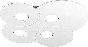 Okrągła lampa sufitowa Toplight Cloud 4-punktowa z oprawką GX53, biała rama, nowoczesny design 86x37x3 cm