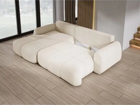 Narożnik COCO z funkcją spania, poduszkami i pojemnikiem NowOrNever 02 Beżowy