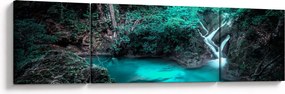 Obraz - Turkusowe jezioro (170x50 cm)