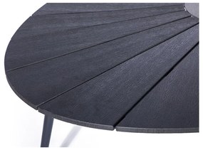 Czarny stół ogrodowy z blatem artwood i kamiennym środkiem Bonami Selection Marienlist, 115x190 cm