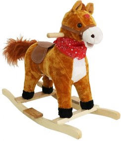 Konik Rudy Koń na biegunach rży + ruchomy ogon i pysk bujak