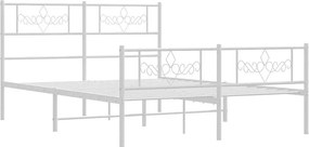 Metalowe białe łóżko rustykalne 140x200 cm B0-Z90