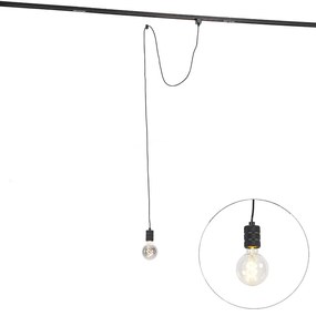Lampa wisząca czarna do systemu szynowego 1-fazowego - Iconic Cavalux