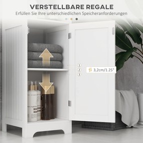 HOMCOM Szafka Łazienkowa, 40 cm x 38 cm x 160 cm, Biała