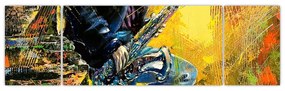 Obraz saksofonisty (170x50 cm)