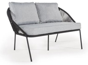 Czarna 2-osobowa sofa ogrodowa Bonami Selection North