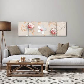 Obraz - Kwiaty róży (170x50 cm)