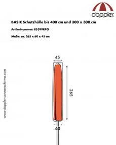 Basic - czasza parasola ochronny na parasole centralne do 400 cm i 300 x 300 cm