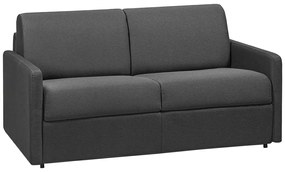 Kanapa 2-osobowa z ekspresowym mechanizmem rozkładania z tkaniny CALIFE - Kolor: szary - Miejsce do spania: 120 cm - Materac 22 cm z pamięcią kształtu