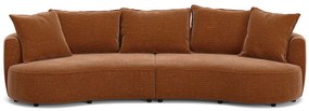 Kanapa 4-osobowa z tkaniny szenilowej w kolorze terakota CEPRANO od Maison Céphy
