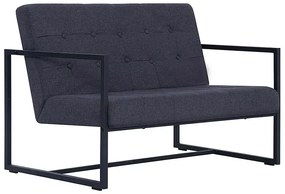 Dwuosobowa grafitowa sofa D8-F34