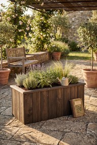 Ciemnoszara donica ogrodowa R9-G14