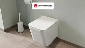 Toaleta WC podwieszana z ceramiki bez kołnierza – CLEMONA